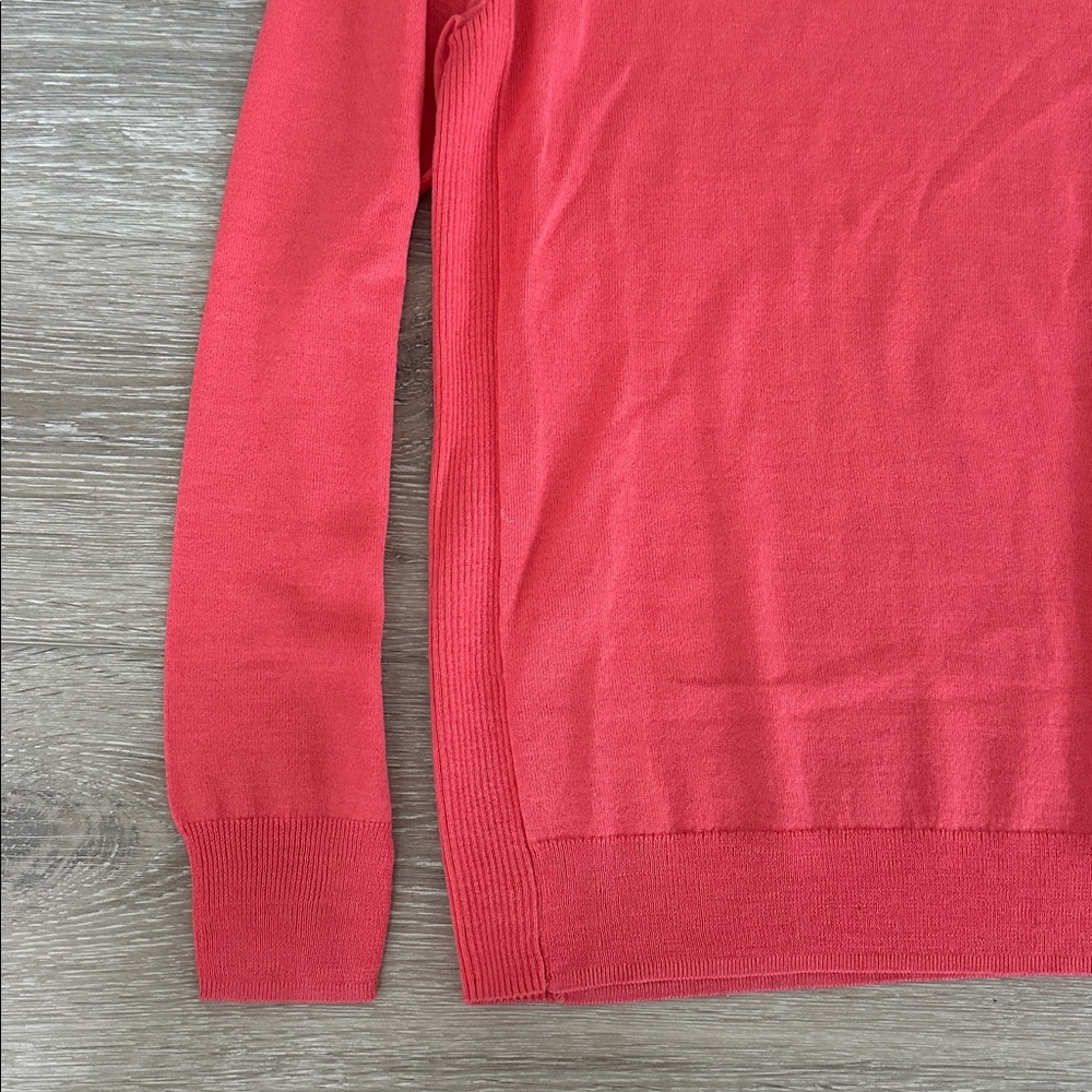 NWOT J. Crew Women’s Crewneck Sweater Coral Pink Size M - Picture 2 of 6